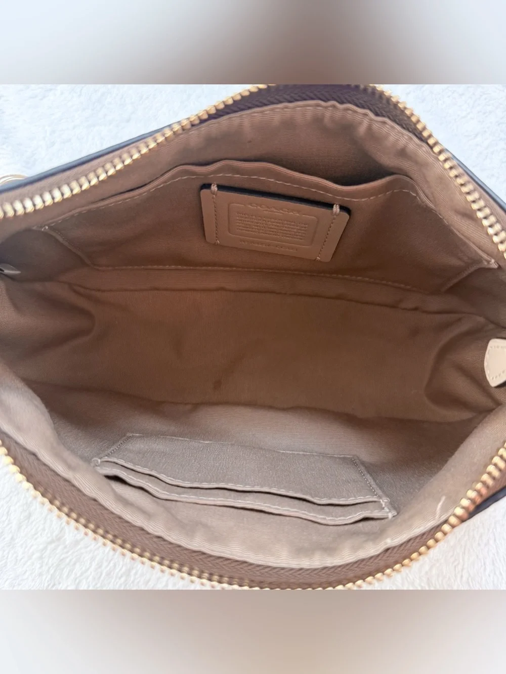 Coach Teri Shoulder Bag CC323 in Signature Canvas/Embossed Snakeskin EUC